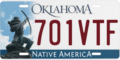 OK license plate 701VTF