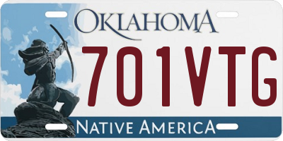 OK license plate 701VTG