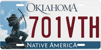 OK license plate 701VTH
