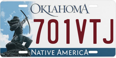 OK license plate 701VTJ