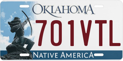 OK license plate 701VTL