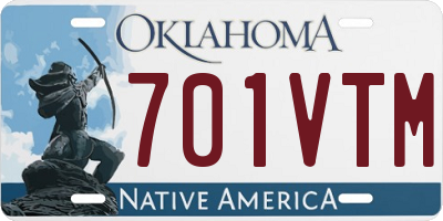 OK license plate 701VTM