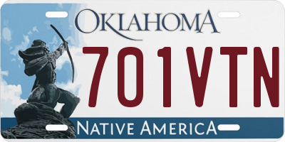 OK license plate 701VTN