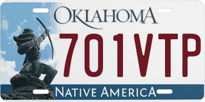 OK license plate 701VTP