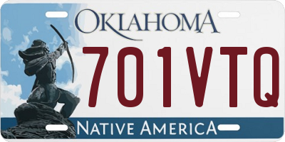 OK license plate 701VTQ