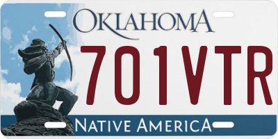 OK license plate 701VTR