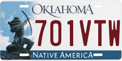 OK license plate 701VTW