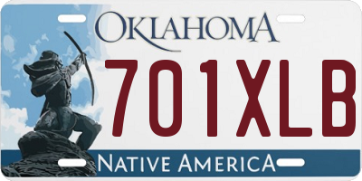 OK license plate 701XLB