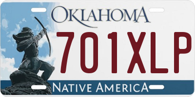 OK license plate 701XLP