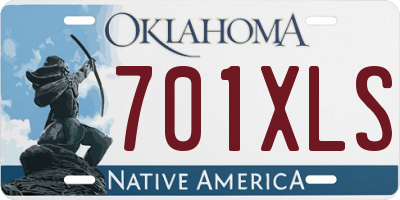 OK license plate 701XLS
