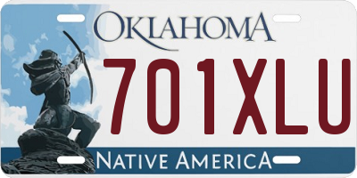OK license plate 701XLU