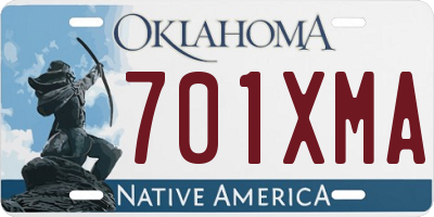 OK license plate 701XMA