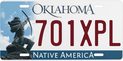 OK license plate 701XPL