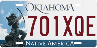 OK license plate 701XQE