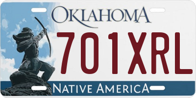 OK license plate 701XRL