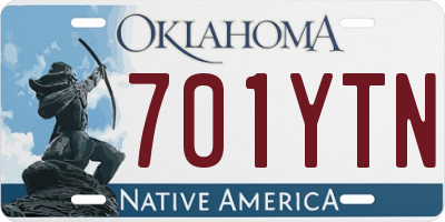 OK license plate 701YTN