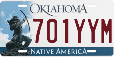 OK license plate 701YYM