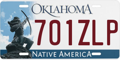 OK license plate 701ZLP