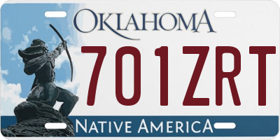 OK license plate 701ZRT