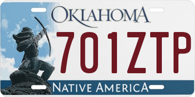 OK license plate 701ZTP