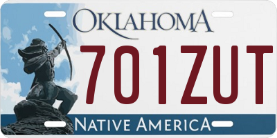 OK license plate 701ZUT