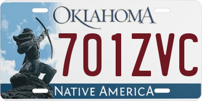 OK license plate 701ZVC