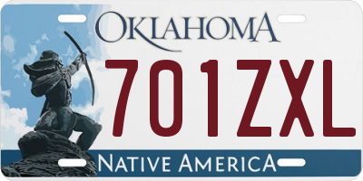 OK license plate 701ZXL