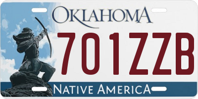 OK license plate 701ZZB