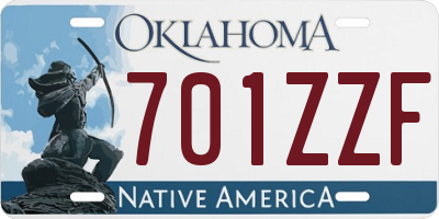 OK license plate 701ZZF