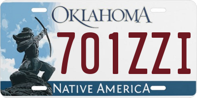 OK license plate 701ZZI