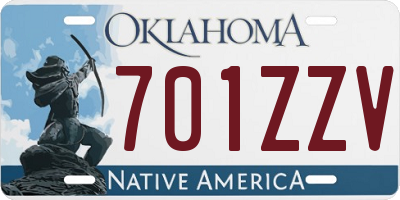 OK license plate 701ZZV