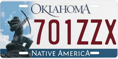 OK license plate 701ZZX