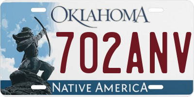 OK license plate 702ANV
