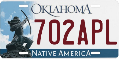 OK license plate 702APL