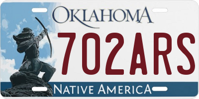 OK license plate 702ARS