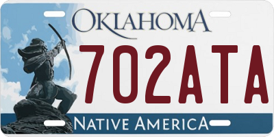 OK license plate 702ATA