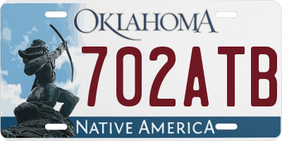 OK license plate 702ATB