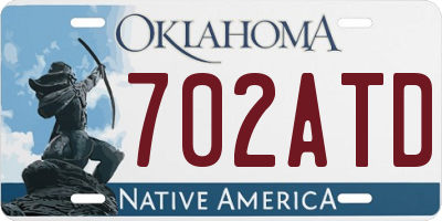 OK license plate 702ATD