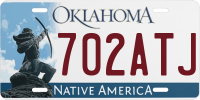 OK license plate 702ATJ
