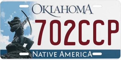 OK license plate 702CCP