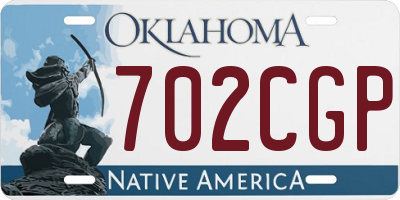 OK license plate 702CGP