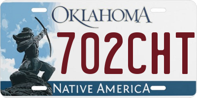 OK license plate 702CHT