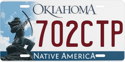 OK license plate 702CTP