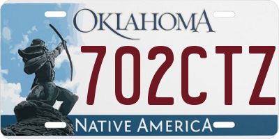 OK license plate 702CTZ