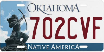 OK license plate 702CVF