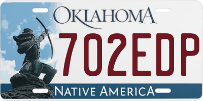 OK license plate 702EDP