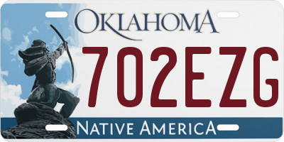 OK license plate 702EZG