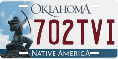 OK license plate 702TVI