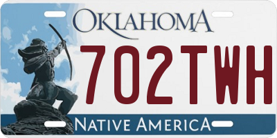 OK license plate 702TWH