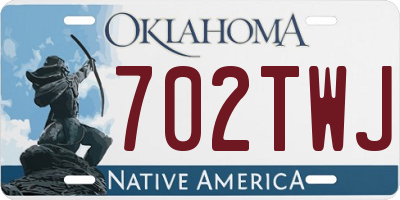 OK license plate 702TWJ